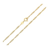 85691 Łańcuszek stal chirurgiczna 316L pozłacana 18k singapur 45 CM 1,9 MM