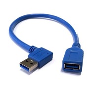 KABEL PRZEDŁUŻKA PRZEDŁUŻACZ USB 3.0 KĄTOWY LEWY AM-AF 0.3M