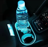 Podkładka LED RGB do auta uchwyt na kubek 7 kolorów USB ambient wnętrza