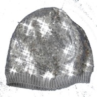 H&M SREBRNA CZAPKA CZAPECZKA CEKINY J NOWA