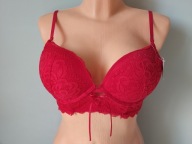 Śliczna markowa bielizna Secret Possessions UK 34B EU 75B soczysta czerwień