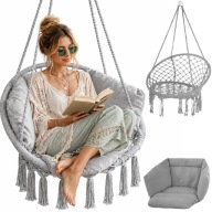 HUŚTAWKA OGRODOWA FOTEL BOCIANIE GNIAZDO Z PODUSZKĄ BOHO Prestige 150 kg