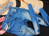 LAB Industries - denimowe jeansy dziury r 158