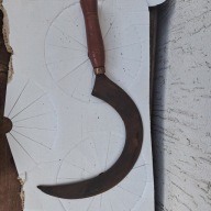 SIERP ZĄBKOWANY DO TRAW CHWASTÓW ZAROŚLI ZBÓŻ ROLNICZY KOSA RĘCZNA NÓŻ 45cm