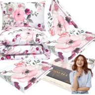 Komplet Pościeli 160x200 cm Bawełniany w Kwiaty Polska 100% Bawełna