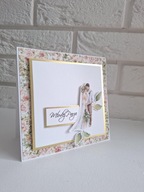 Kartka pamiatka ślub ślubna ręcznie robiona