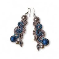 sutasz kolczyki perły Swarovski długie ślub wesele