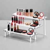 Wielofunkcyjny Stojak Ekspozycyjny Akrylowy Perfumy Kosmetyki 3-Poziomowy