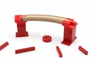 Zestaw 10szt podpór do torów drewnianych łączących z LEGO