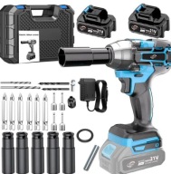 YUNXI Klucz udarowy akumulatorowy 21 V + ładowarka + 2x akumulator +nasadki