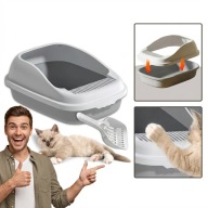 KUWETA DLA KOTA DUZA OTWARTA Z LOPATKA MEMFLOW TOALETA 47X32X18 CM