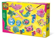 SES Creative Odlewy Gipsowe SYRENKI PODWODNY ŚWIAT + Farbki + Brokat 10131