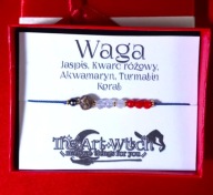 Zodiakalna bransoletka z kamieniami szlachetnymi - Waga