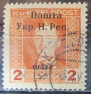 Austria stary znaczek z nadrukiem Ukraina Zak. (2/12