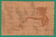 KIRCHNER, Raphael, kobieta, pocztówka z przełomu XIX i XX wieku, wytłaczana