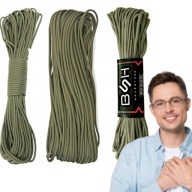 250KG EKSTREMALNIE MOCNA LINKA PARACORD BSH ZIELONA 30M MOCNY RDZEŃ