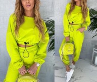 Komplet dresowy neon limonka Ricca Fashion Uni