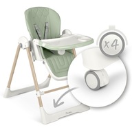 Krzesełko do karmienia Nukido 3w1 zielone z regulacją wysokości