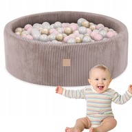 SUCHY BASEN Z KULKAMI 90X30 PIANKOWY BASEN SZTRUKSOWY BEŻ 200 PIŁEK MISIOO