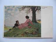 ZAGINIONY ŚWIAT MAJÓWKA ZAKOCHANYCH przedwojenna POCZTÓWKA