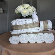 tort z pieluszek pociąg