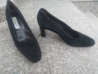 LK BENNETT nr 39,5 eleganckie czarne czółenka na słupku skóra