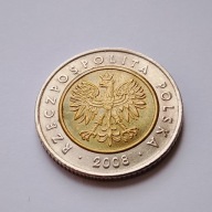 Moneta 5zł 2008 r. III RP, Mega stan z prywatnej kolekcji, Piękna barwa