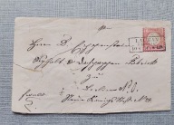 Lauban Lubań 1874 koperta poczta kolejowa