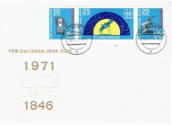 NRD - 125 lat Zakładów Carl Zeiss JENA - Mi. 1714-16 na kopercie FDC