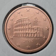 **EURO WŁOCHY *5 eurocentów *009* 2004r. *UNC Koloseum (Rzym, Włochy)