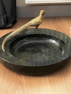 SECESJA WIZYTOWNIK Z BAŻANTEM Z BRĄZU