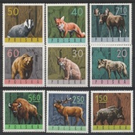 POLSKA - ZWIERZĘTA LEŚNE - 1965 - CZYSTE **