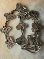 Imago Artis Bransoletka stara srebrna PRL filigran