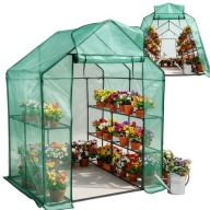 SZKLARNIA OGRODOWA TUNEL FOLIOWY WARZYWNIAK FOLIAK MESH 143x143x195 cm