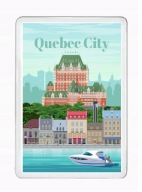 QUEBEC CITY KANADA magnes pamiątkowy na lodówkę akrylowy