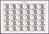 1990 Lech Wałęsa laureat nagrody Nobla Fi 3152** arkusz perforacja góra-dół
