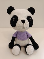 PANDA miś szydełko maskotka zabawka prezent handmade amigurumi ręcznie