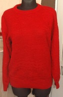 czerwony sweter damski we wzory r 42-46