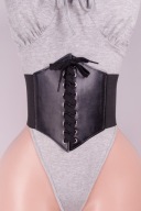 Pas gorsetowy czarny elastyczny pas do talii goth alt waist belt uniwersal