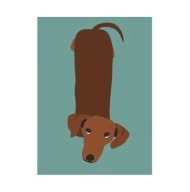 Plakat „Długopis” – Minimalistyczny Plakat z Jamnikiem