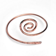 Spiralna opaska - bransoleta z miedzi na ramię/przedramię.