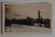 PRAHA. POHLED Z KARLOVA MOSTU NA HRADCANY. POCZTÓWKA. OK. 1932.