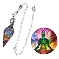 PIĘKNE TĘCZOWE WAHADEŁKO - 7 CZAKR, ORGONIT RADIESTEZYJNE EZOTERYKA PREZENT