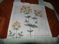 Śliczny fartuszek kuchenny , botanika - dl. 78 cm