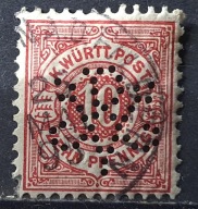 Niemcy - Deutsches Reich - Perfin - dziurkowany 14/2