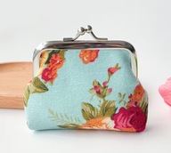 Mała portmonetka w kwiaty z biglem retro elegancka