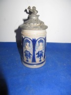 -OBNIŻKA--Stary Kobaltowy Kufel Mysliwski ok 1909r-35-