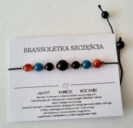BRANSOLETKA SZCZĘŚCIA APATYT KARNEOL NOC KAIRU