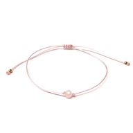 Bransoletka nitka kamienie naturalne Kwarc Różowy