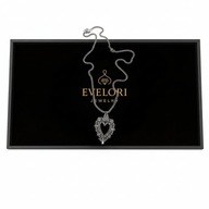 Naszyjnik unisex serce gotyckie retro punk rock stalowy goth vintage 55cm